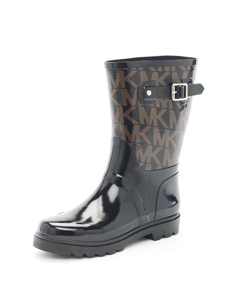 michael kors black rain boots